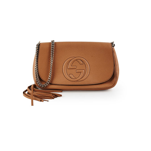 Gucci Soho Swing Bag Beige Chain Crossbody Bag