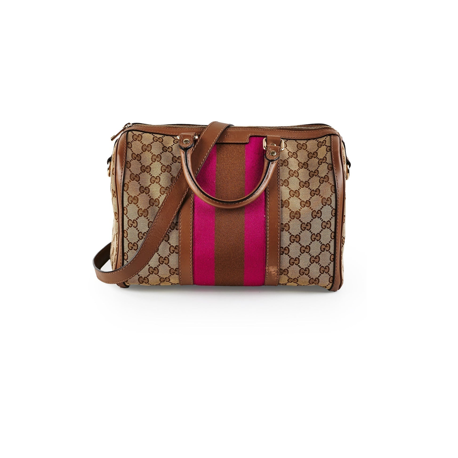 Gucci Boston Bag Monogram Logo Travel Bag