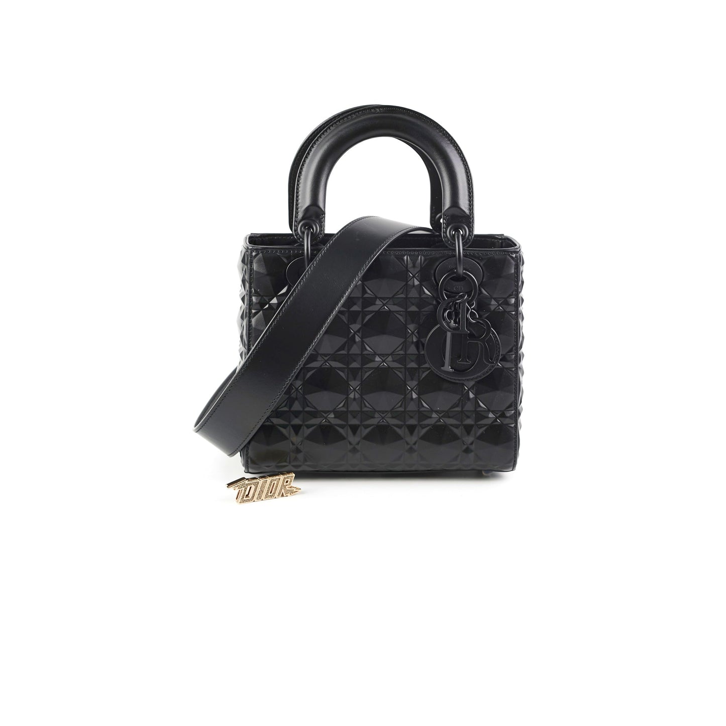 Dior Christian My Abc Lady Calfskin Cannage Bag Black Small Travel Bag