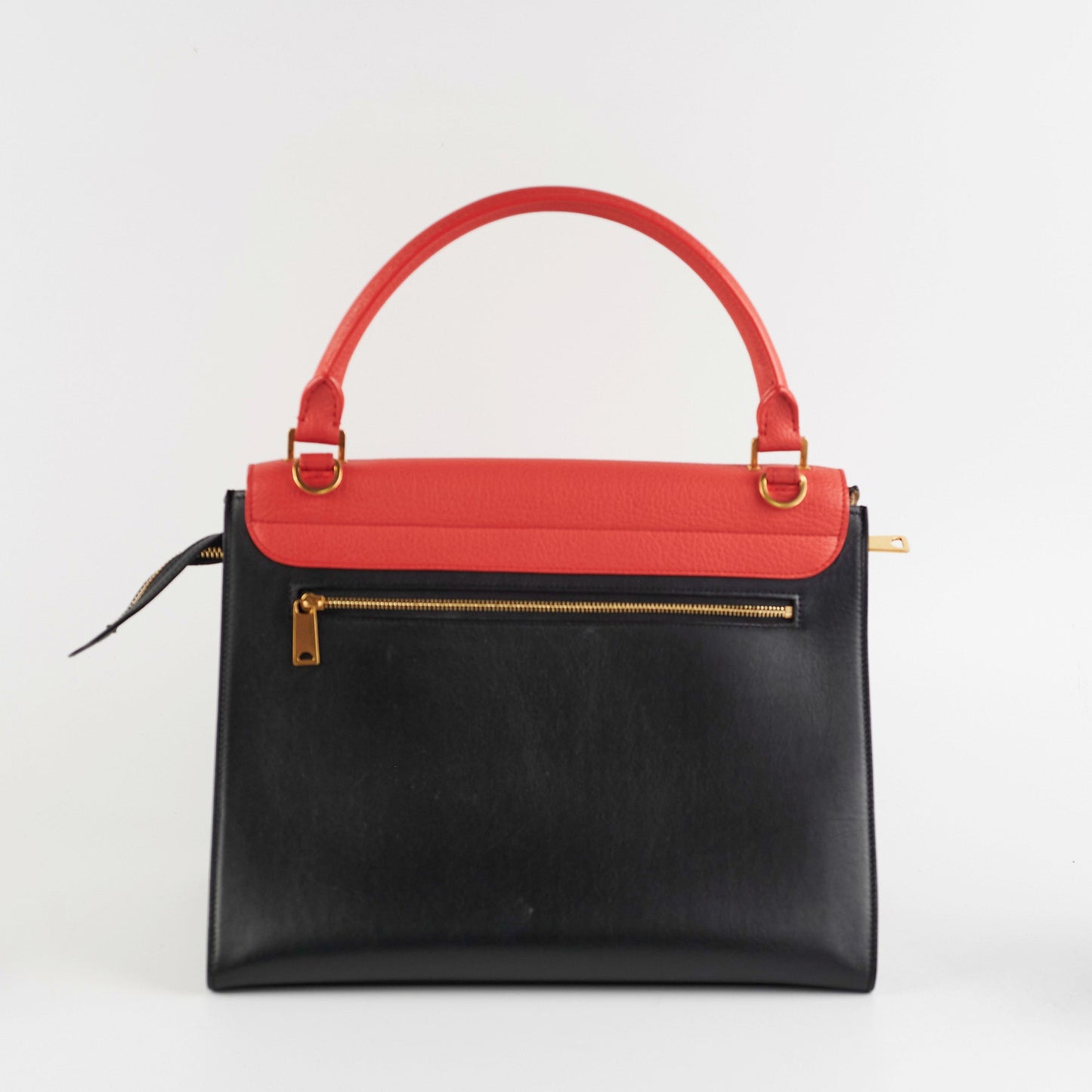 Luxury Trapeze Coral Handbag Black Small Travel Bag