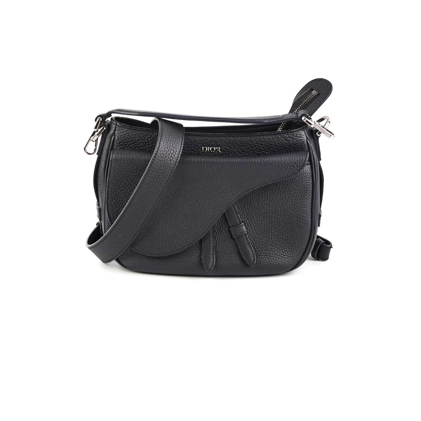 Dior Christian Soft Saddle Grained Calfskin Bag Black Mini Travel Bag