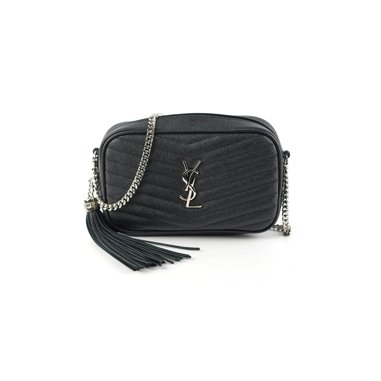 YSL Saint Laurent Lou Camera Crossbody Bag Black Mini Black Crossbody Bag