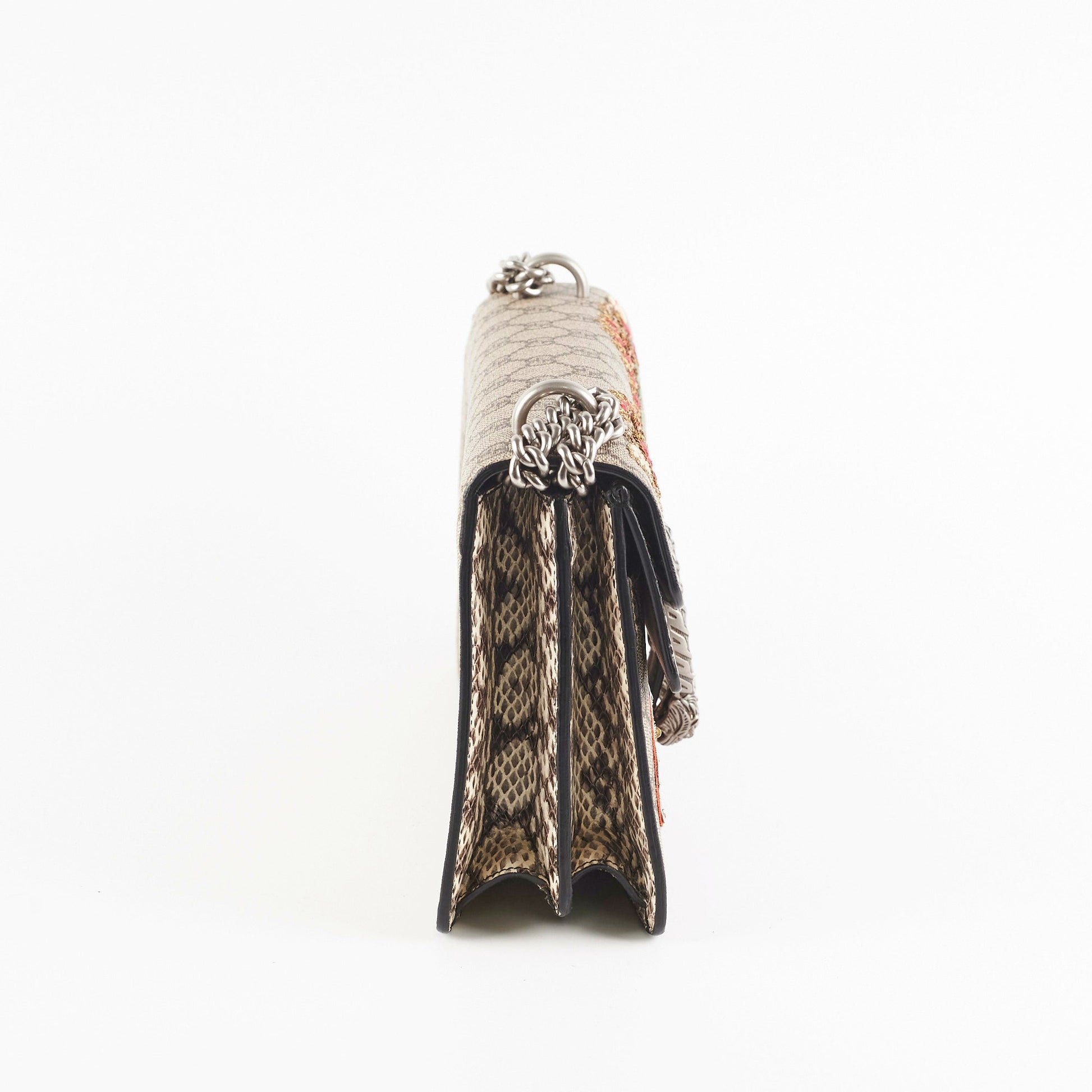 Gucci Dionysus Python With Embellished Elephant Patches Shoulder Monogram Small Shoulder Bag