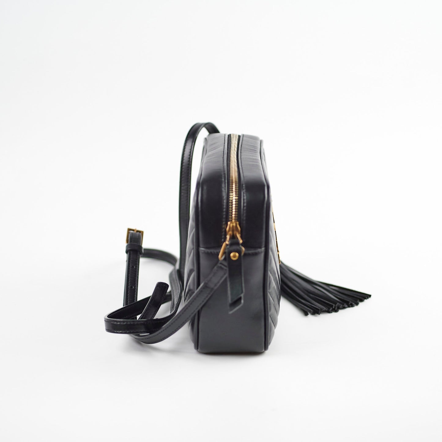 YSL Saint Laurent Lou Camera Crossbody Bag Black