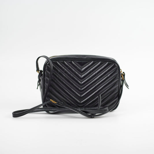 YSL Saint Laurent Lou Camera Crossbody Bag Black