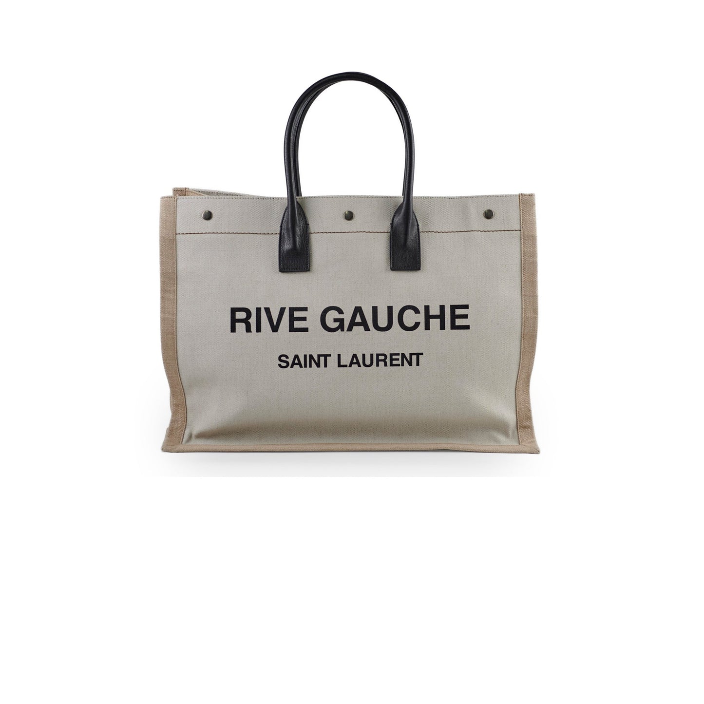YSL Saint Laurent Rive Gauche Tote Cream Tote Bag
