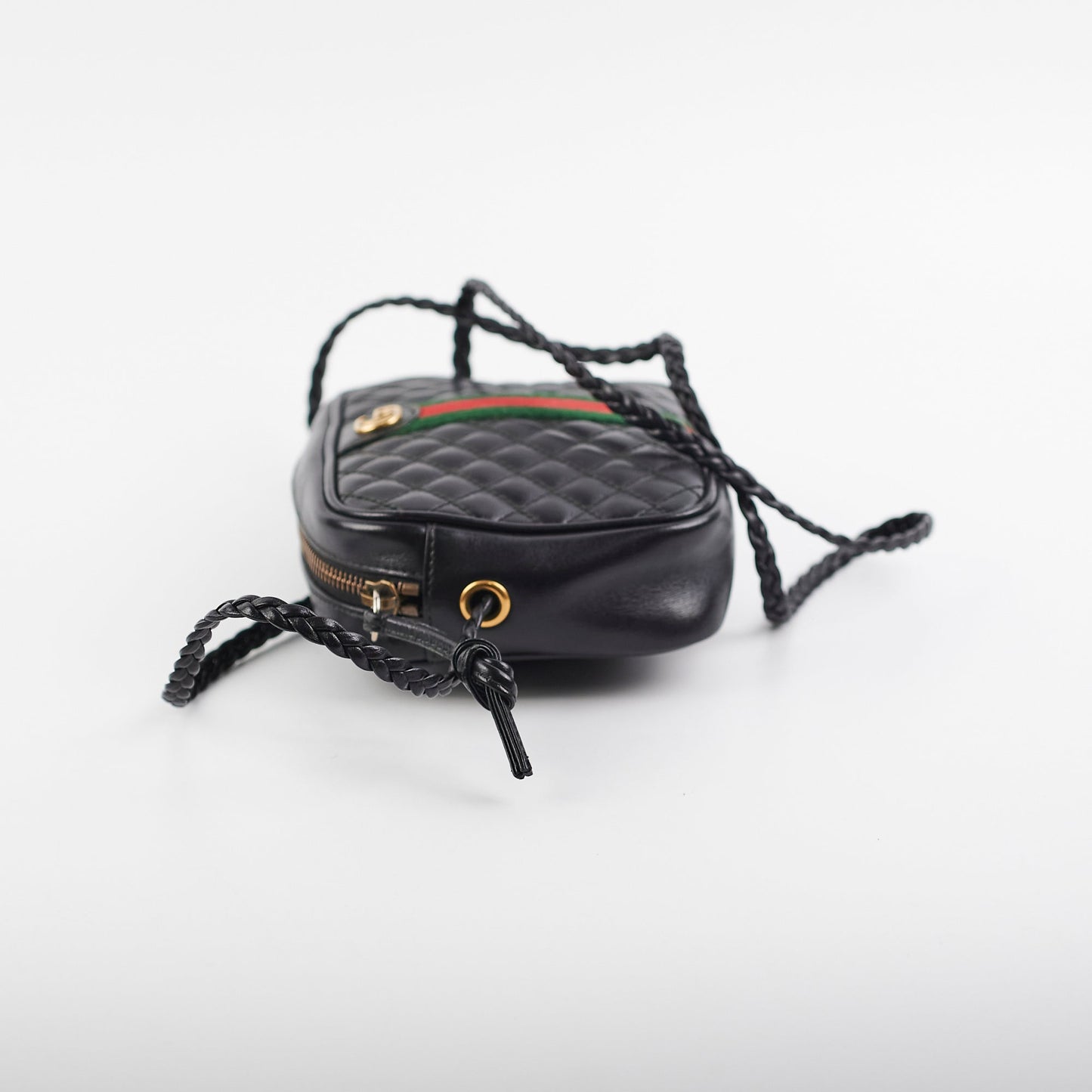 Gucci Trapuntata Shoulder Camera Bag Quilted Black Shoulder Bag