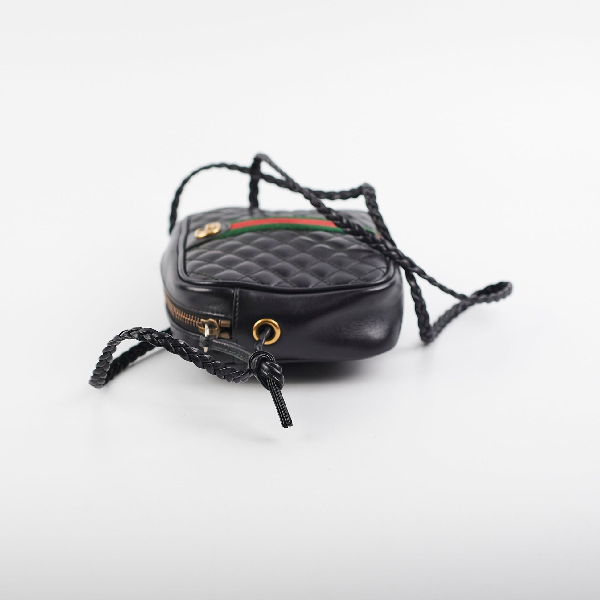 Gucci Trapuntata Shoulder Camera Bag Quilted Black Shoulder Bag