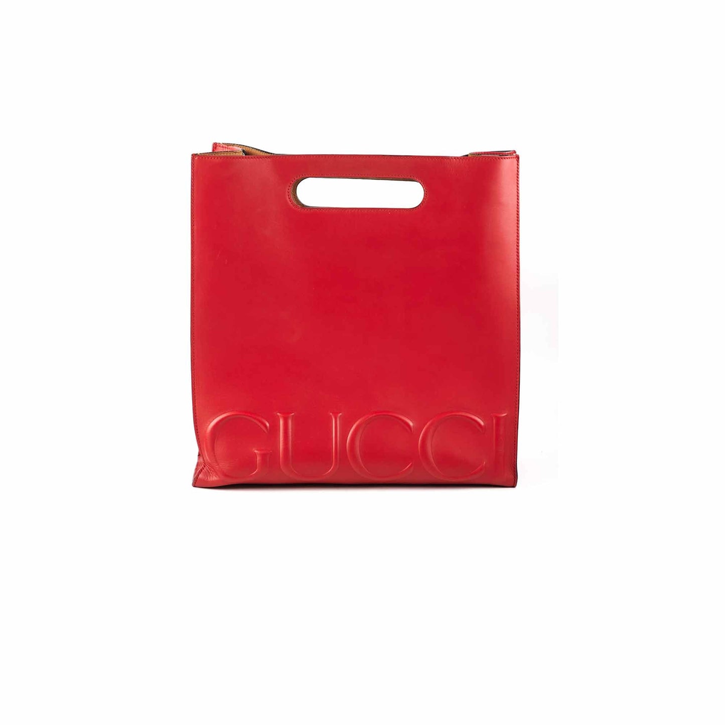 Gucci Xl Tote Leather Red Tote Bag