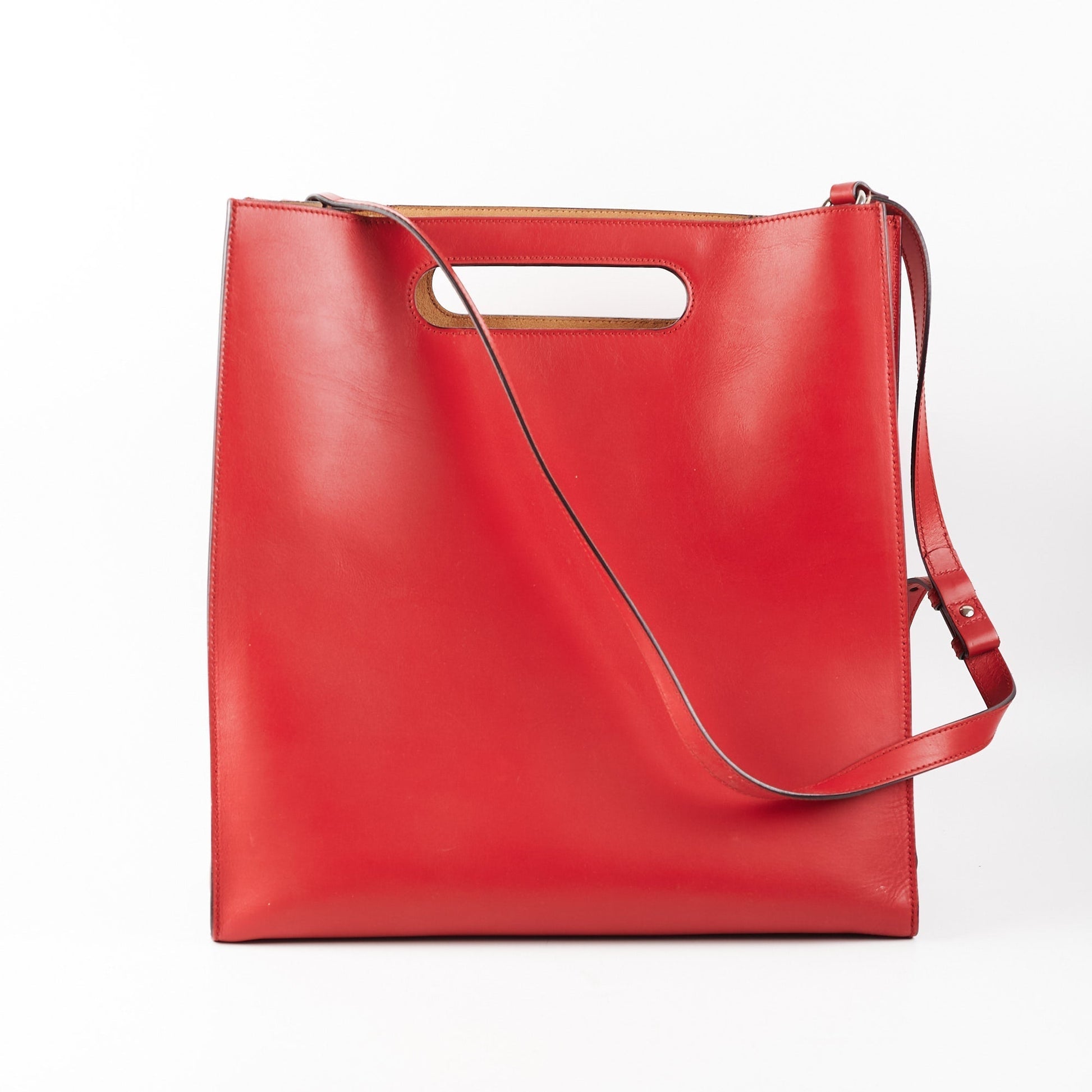 Gucci Xl Tote Leather Red Tote Bag