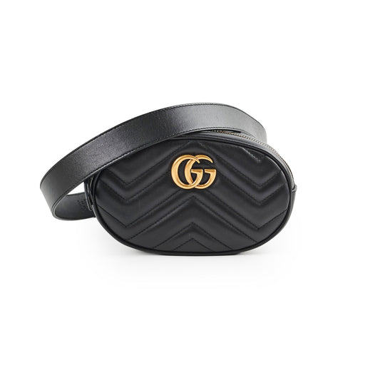 Gucci Matelass Marmont Belt Bag Black Mini Accessory