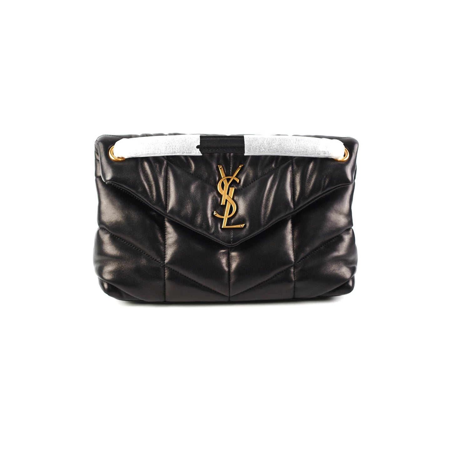 YSL Saint Laurent Puffer Shoulder Bag Black Small