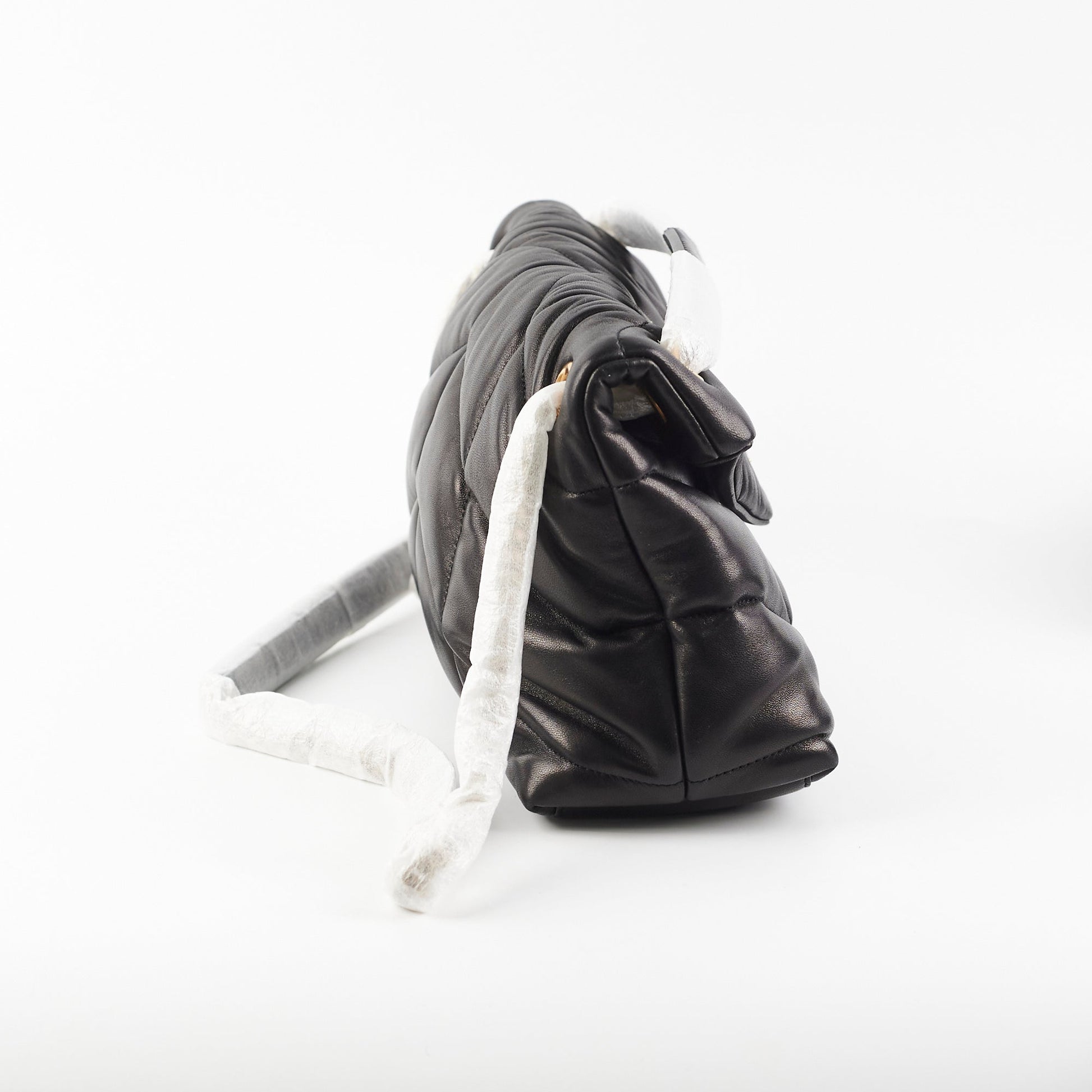 YSL Saint Laurent Puffer Shoulder Bag Black Small