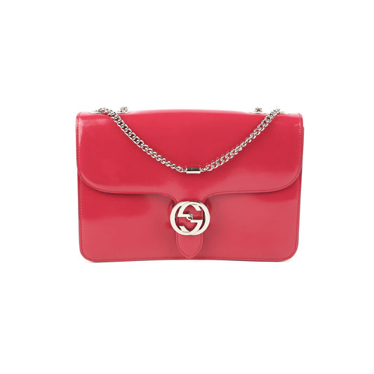 Gucci Interlocking Shoulder Bag Fuchsia Medium
