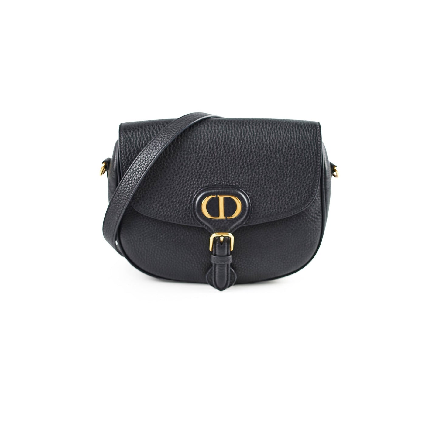 Dior Christian Bobby Calfskin Crossbody Bag Black Medium