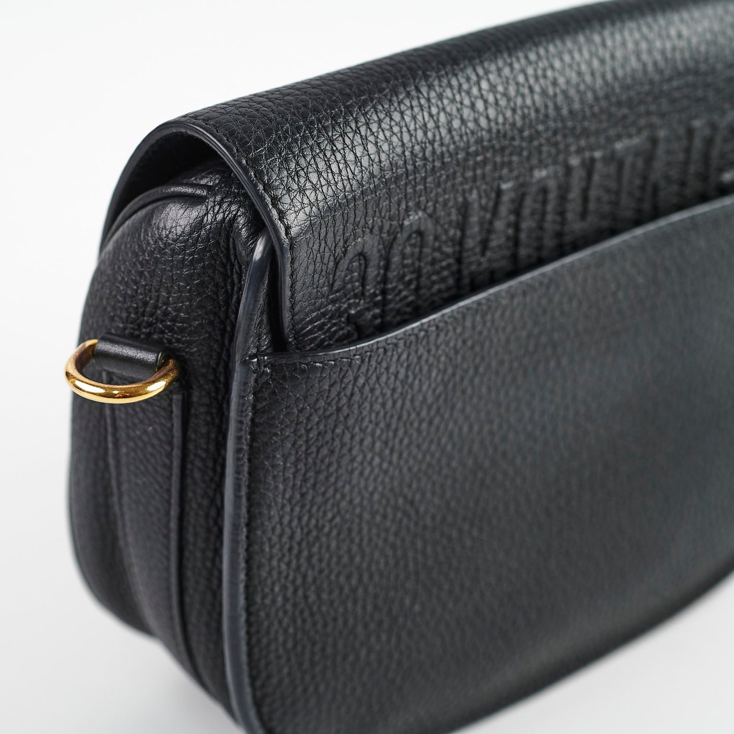 Dior Christian Bobby Calfskin Crossbody Bag Black Medium
