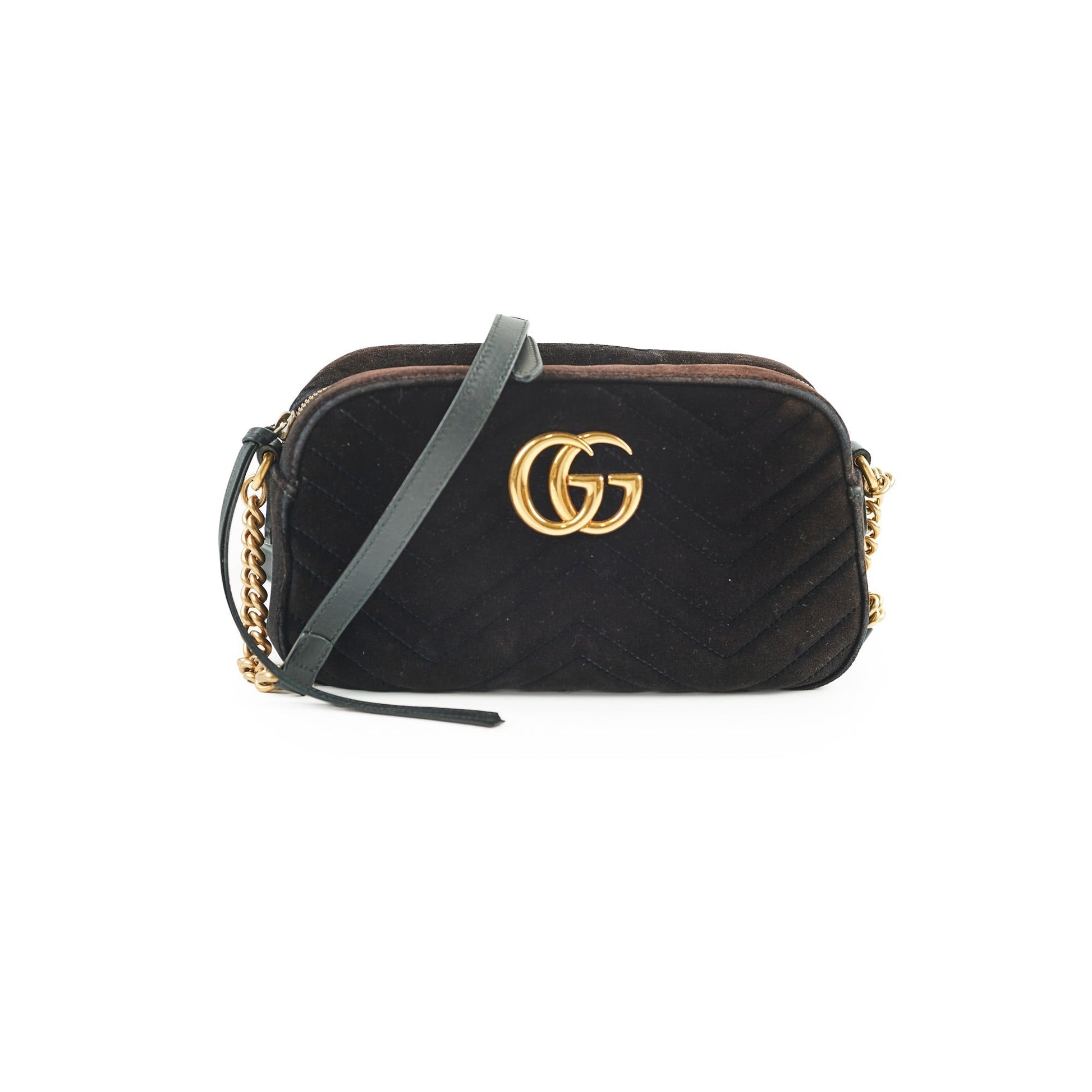 Gucci Marmont Velvet Bag Black Small Crossbody Bag