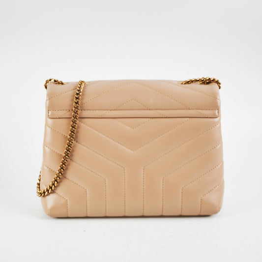 YSL Saint Laurent Lou Lou Crossbody Bag Beige Small 2