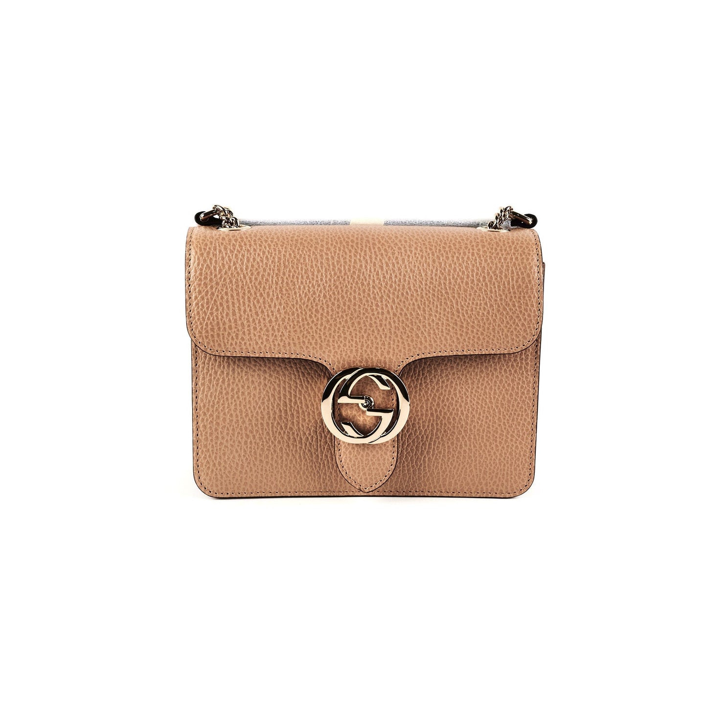 Gucci Interlocking Crossbody Bag Beige