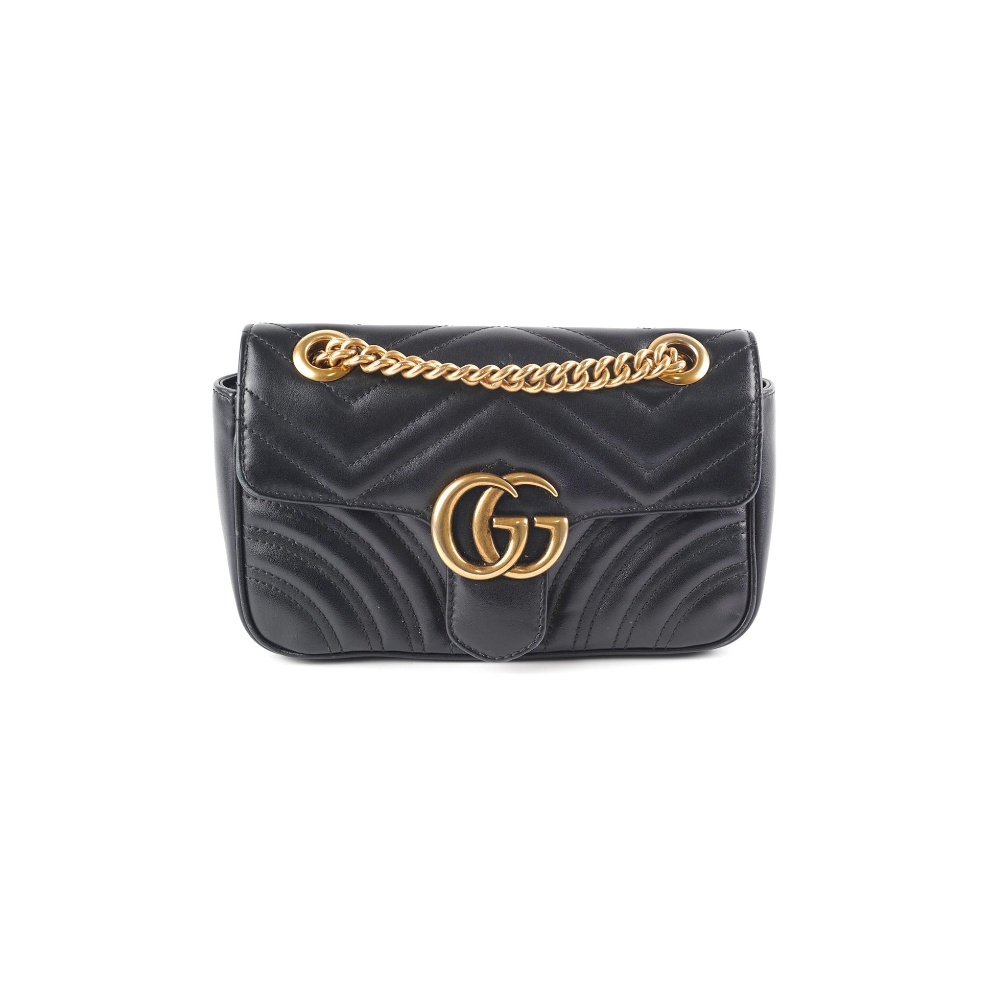 Gucci Marmont Shoulder Bag Black Small Crossbody Bag