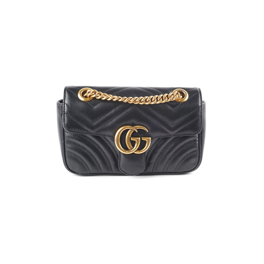 Gucci Marmont Shoulder Bag Black Small Crossbody Bag
