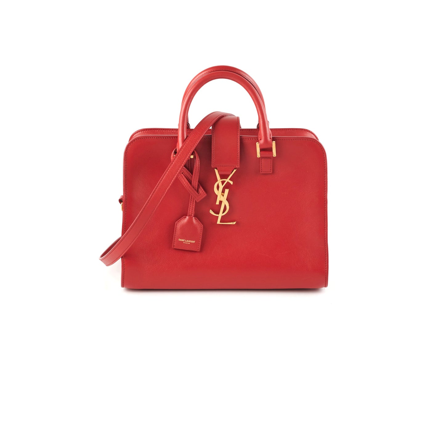 YSL Saint Laurent Cabas Tote Bag Red Small