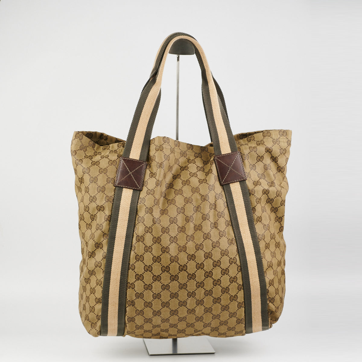 Gucci Tote Canvas Green Tote Bag