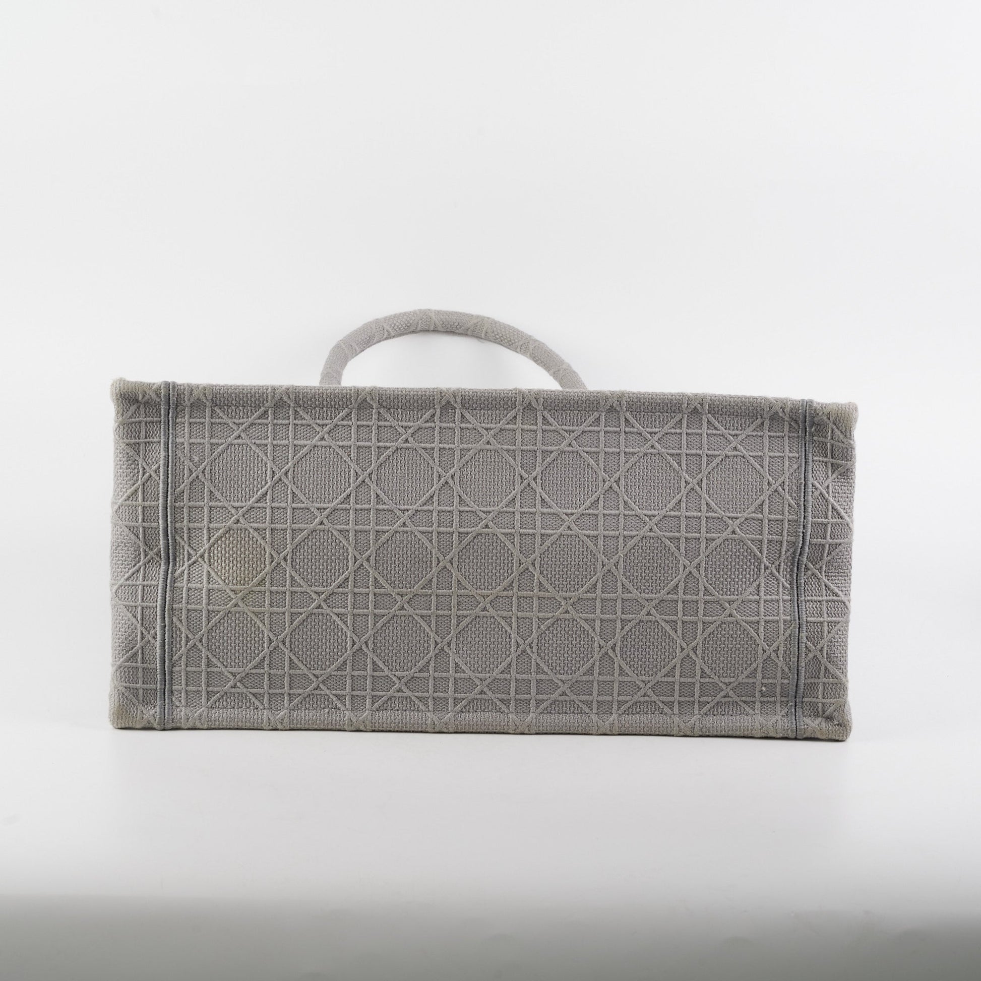 Dior Book Tote Cannage Grey Gray Medium Embroidered Tote Bag