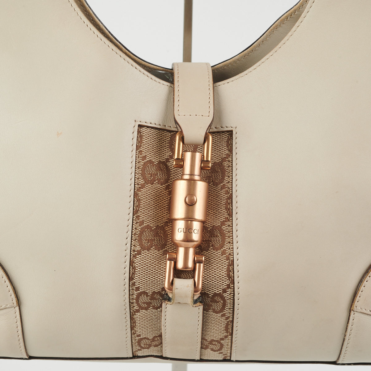 Gucci Shoulder Bag Leather Cream