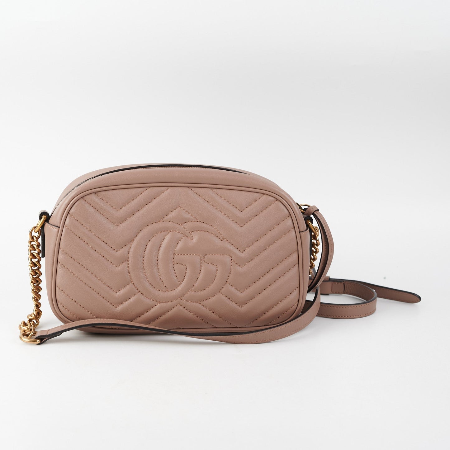 Gucci Marmont Shoulder Bag Dusty Pink Small Crossbody Bag