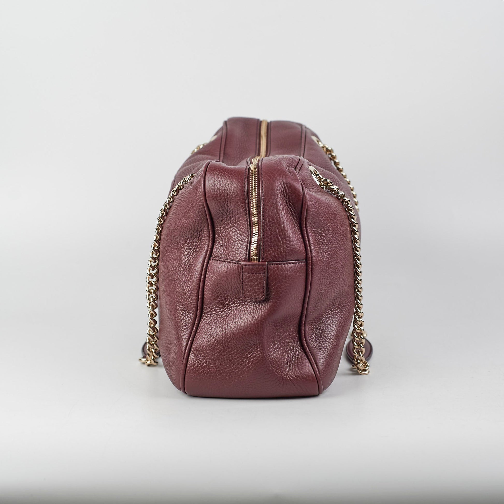 Gucci Soho Bag Burgundy Medium Chain Shoulder Bag