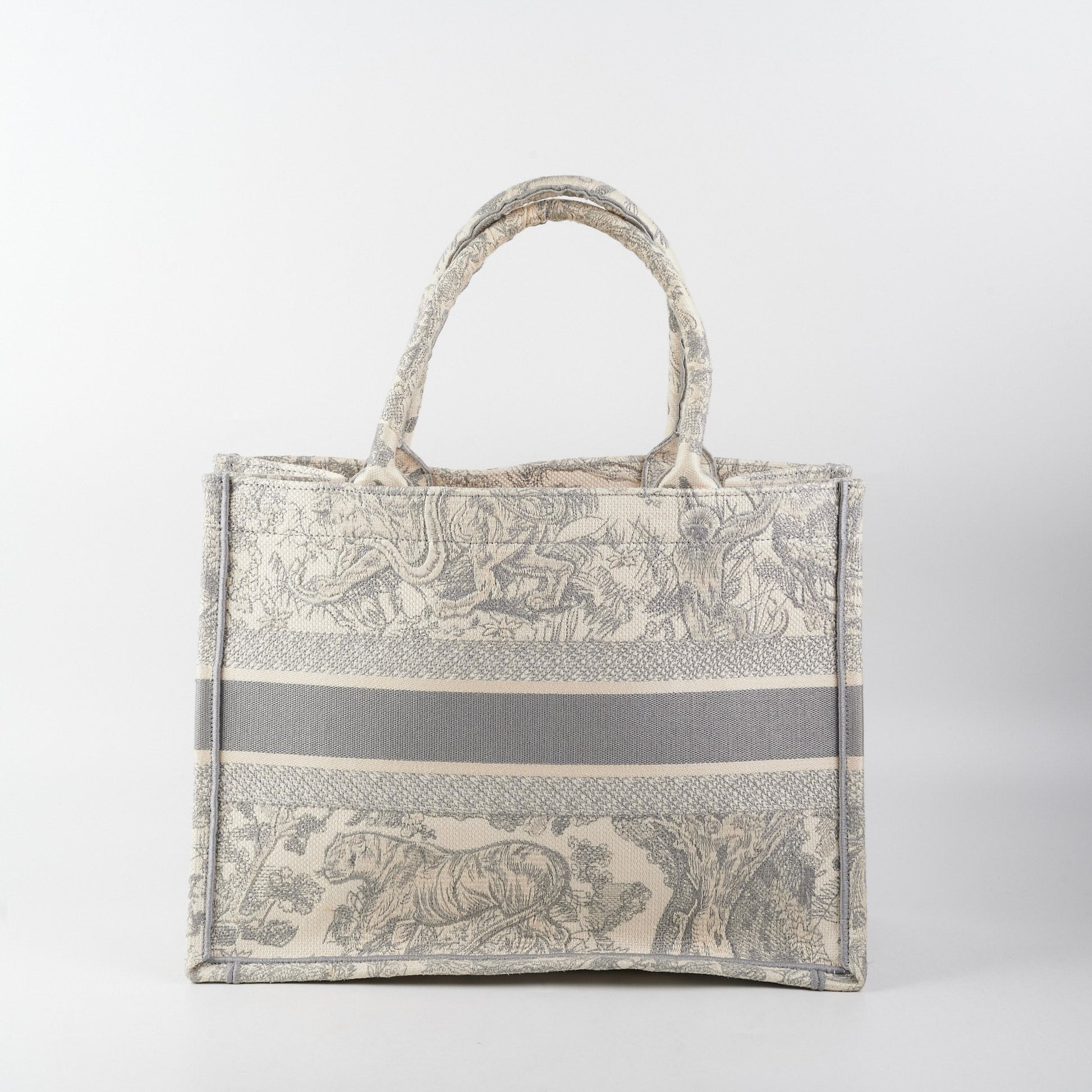 Dior Book Tote Gray Medium Tote Bag