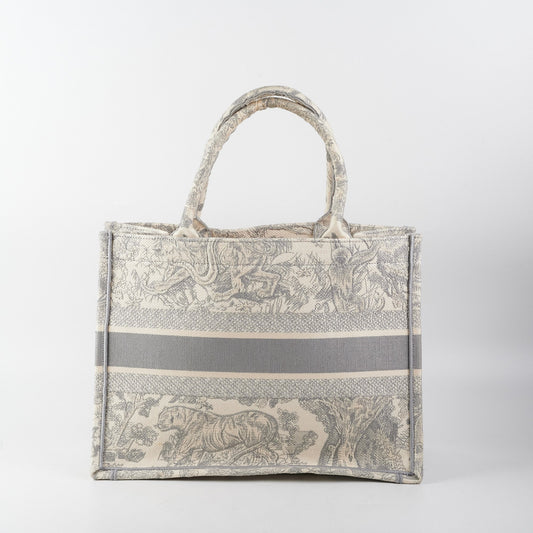 Dior Book Tote Gray Medium Tote Bag