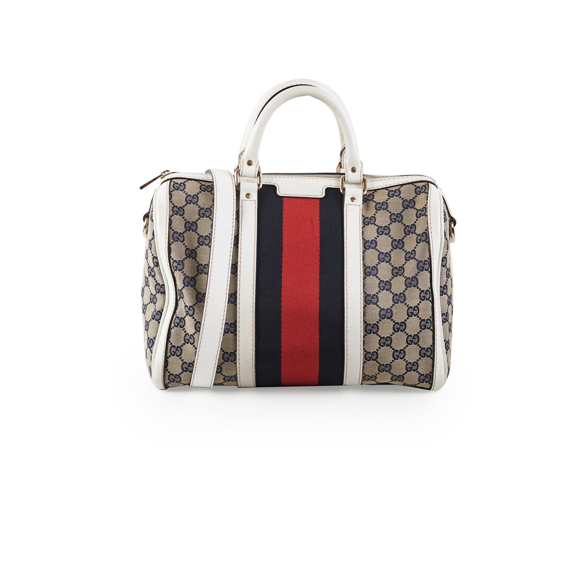 Gucci Boston Bag Black Red Tote Bag