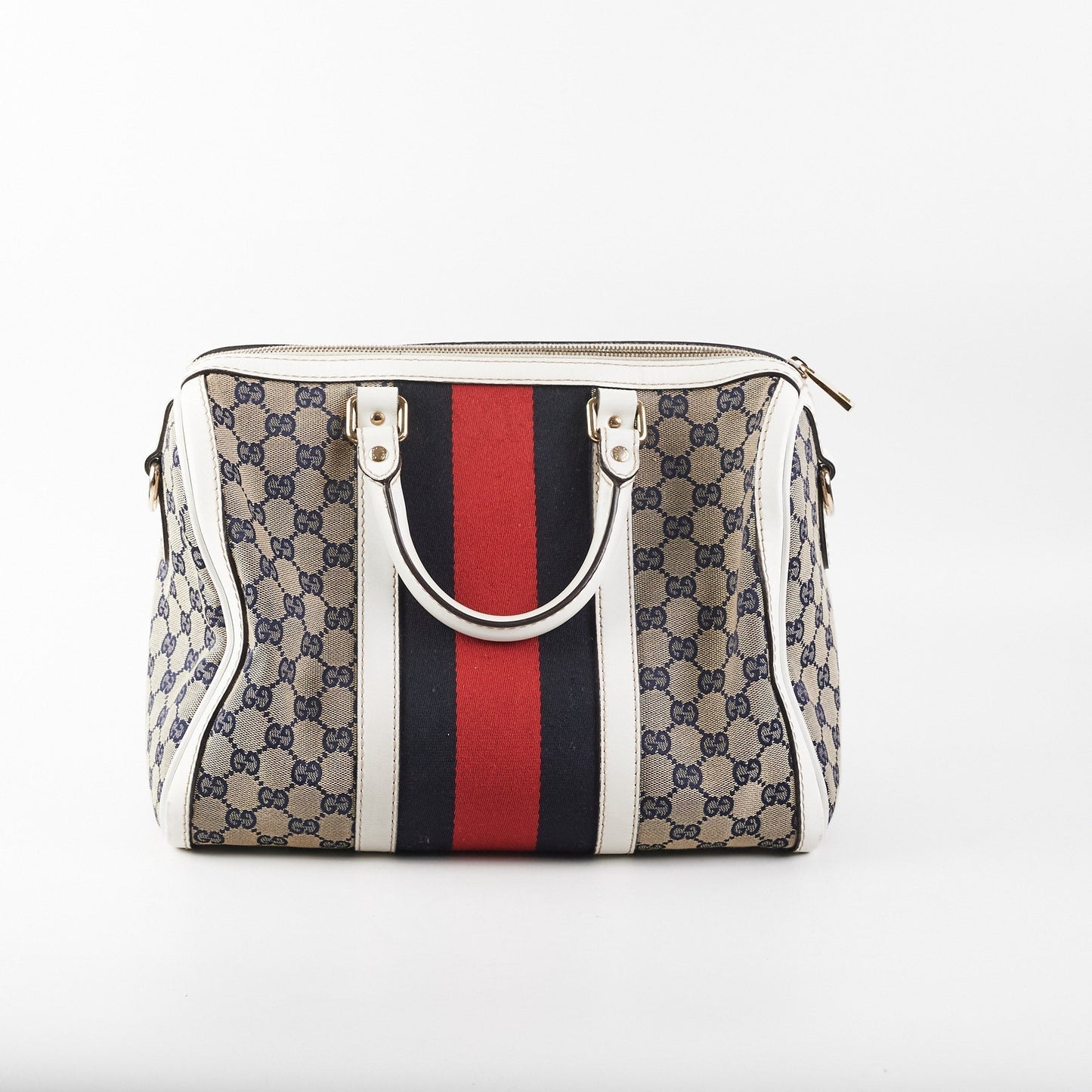 Gucci Boston Bag Black Red Tote Bag