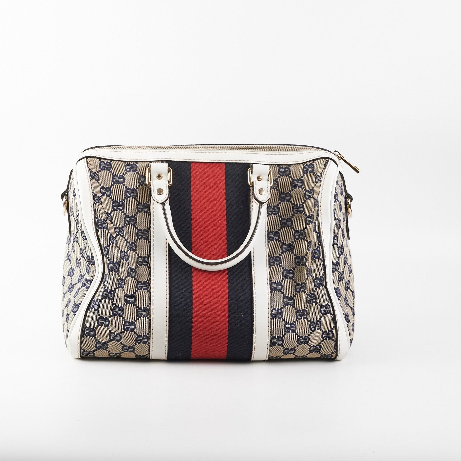 Gucci Boston Bag Black Red Tote Bag