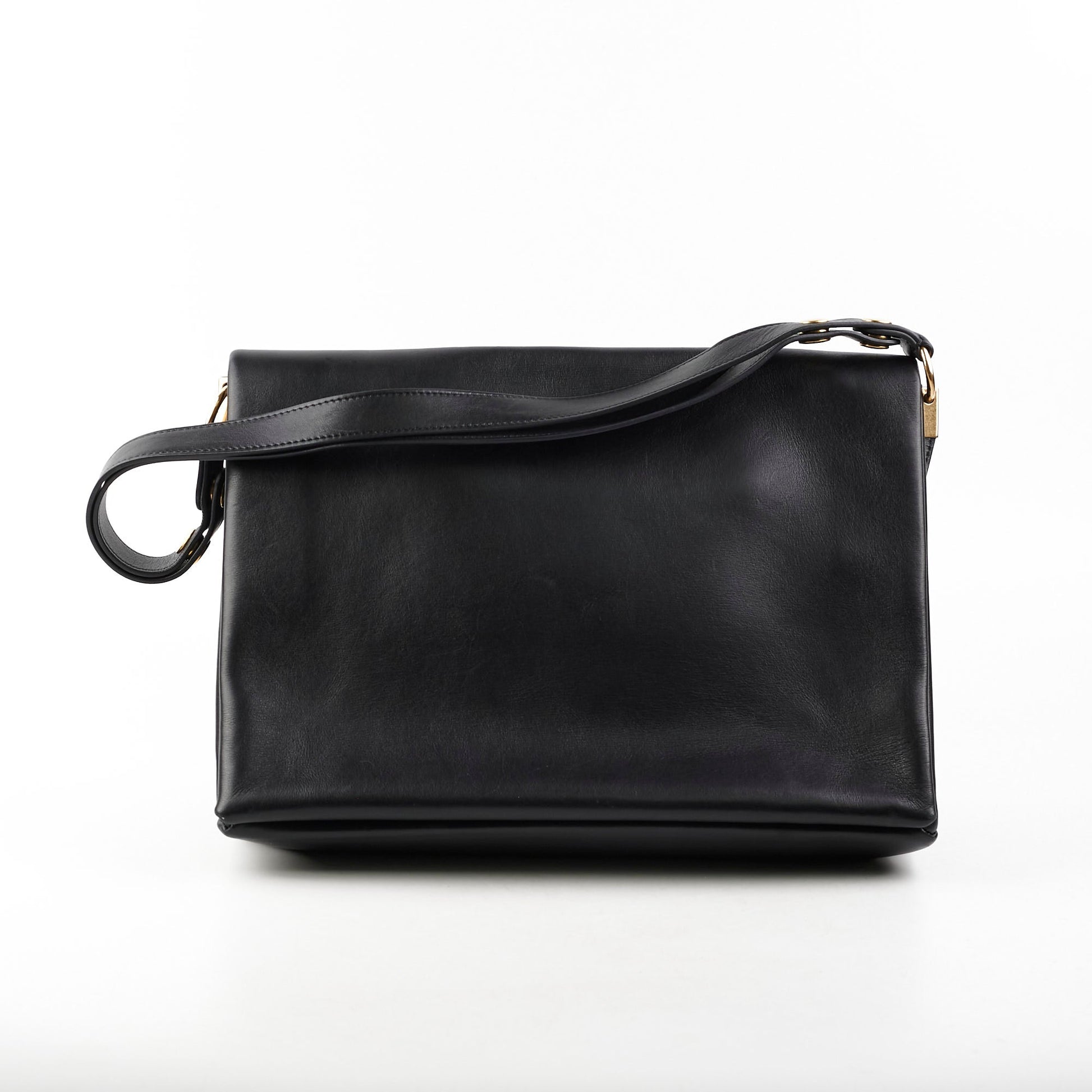 Luxury Blade Shoulder Bag Leather Black