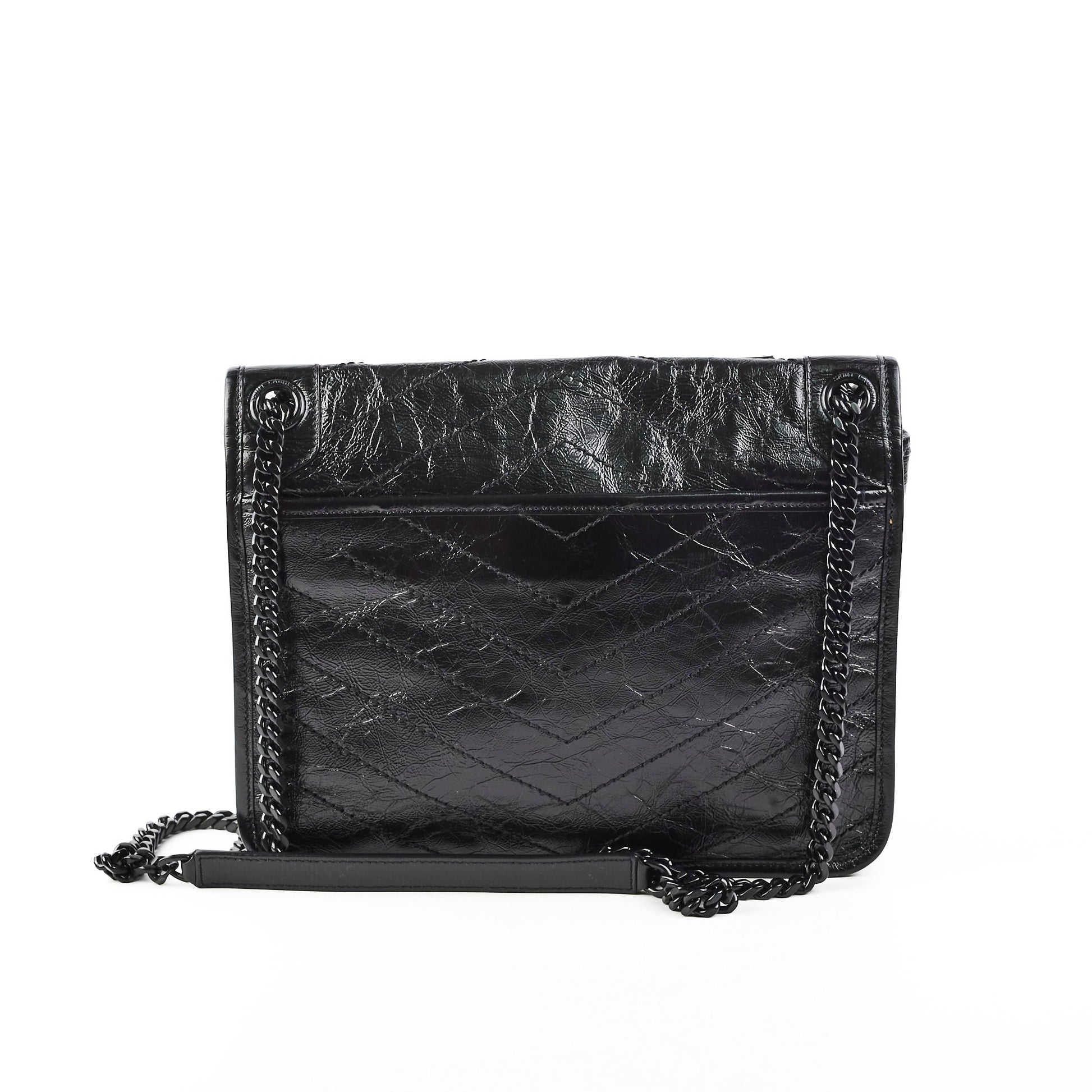 YSL Saint Laurent Niki Crossbody Bag Leather Black Medium