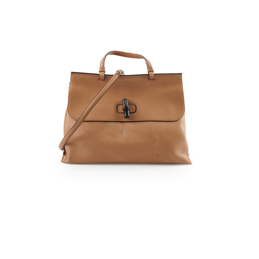 Gucci Bamboo Bag Leather Beige Shoulder Bag