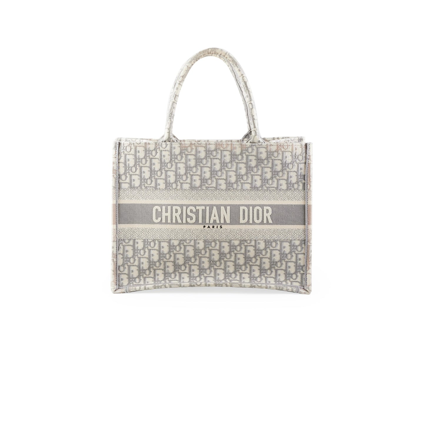 Dior Christian Book Tote Oblique Grey Gray Medium Tote Bag