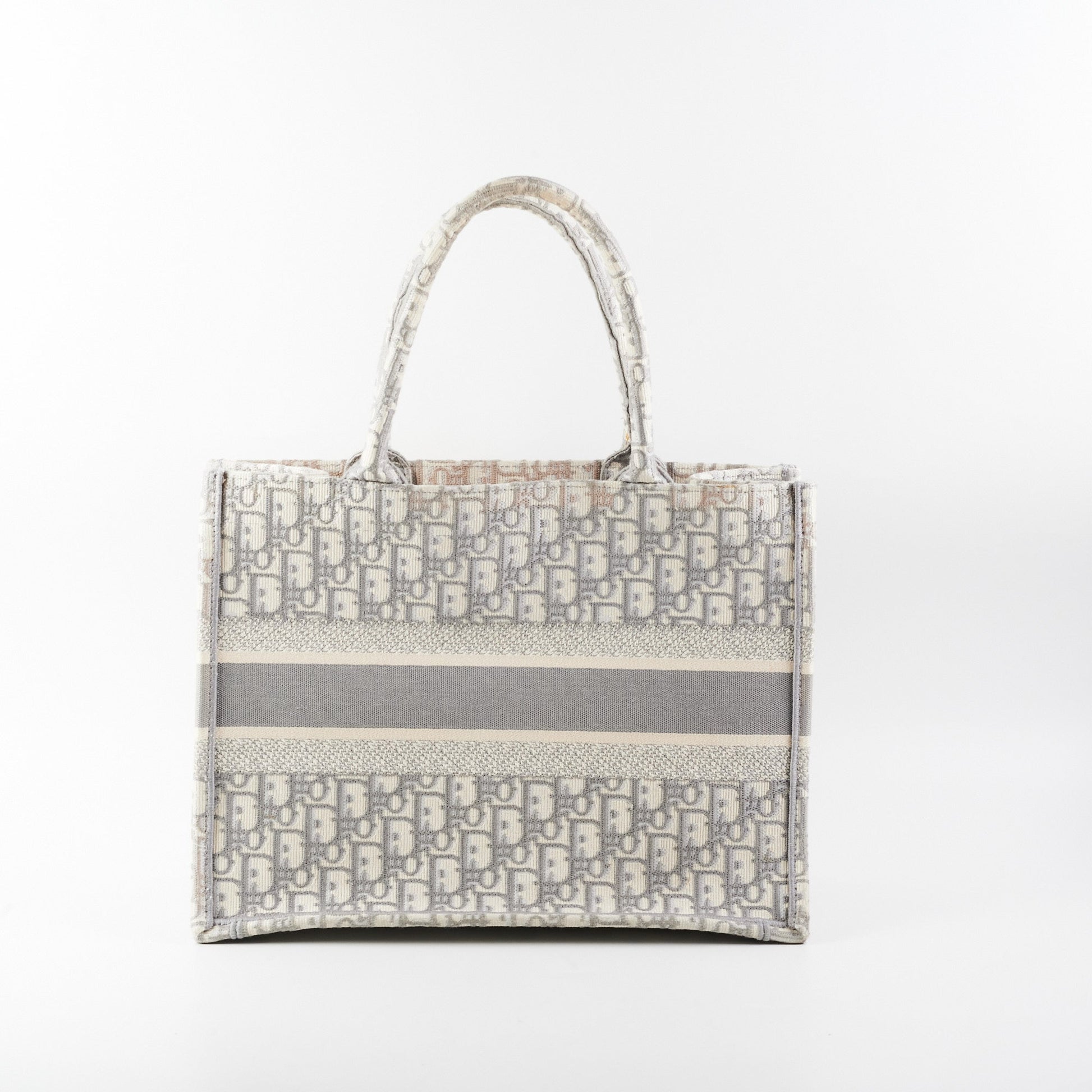 Dior Christian Book Tote Oblique Grey Gray Medium Tote Bag