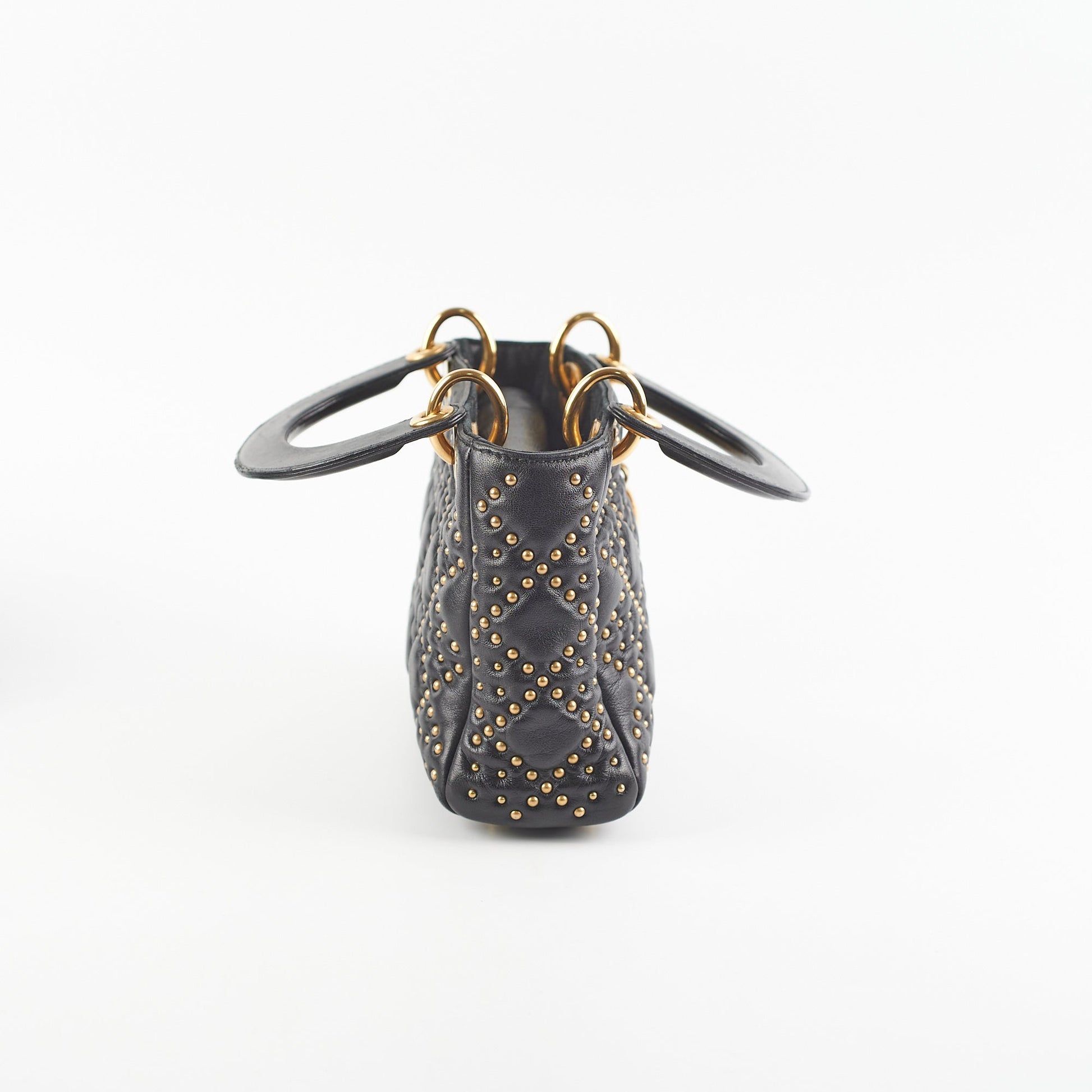 Dior Lady Studded Crossbody Bag Black Mini