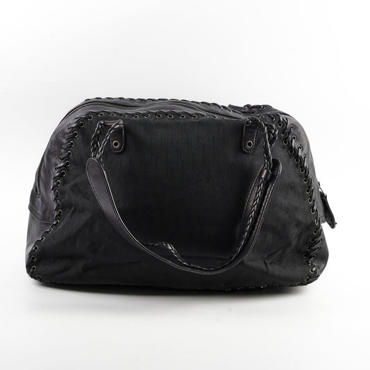 Dior Christian Oblique Tote Nylon Black Tote Bag