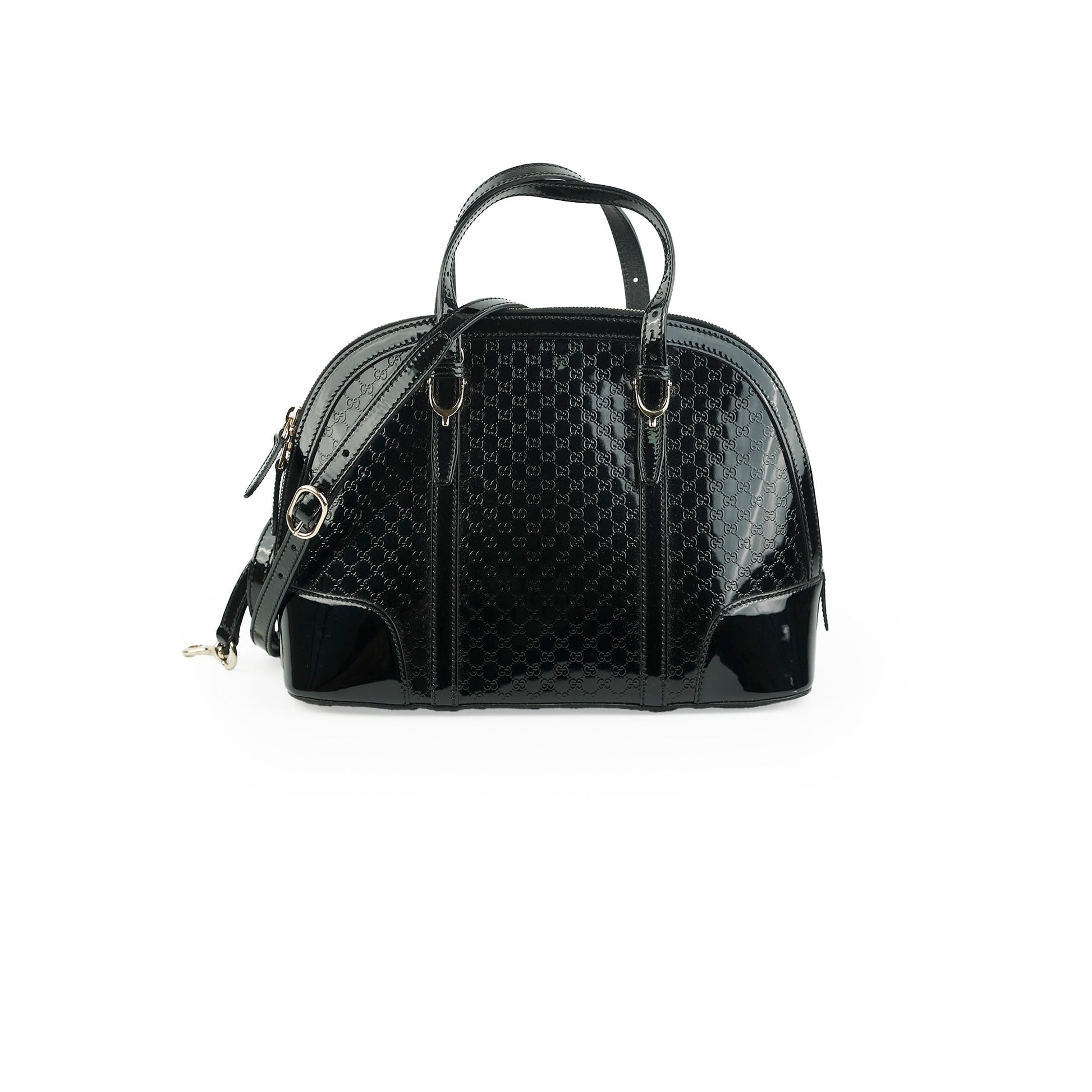 Gucci Bowling Patent Bag Black Shoulder Bag