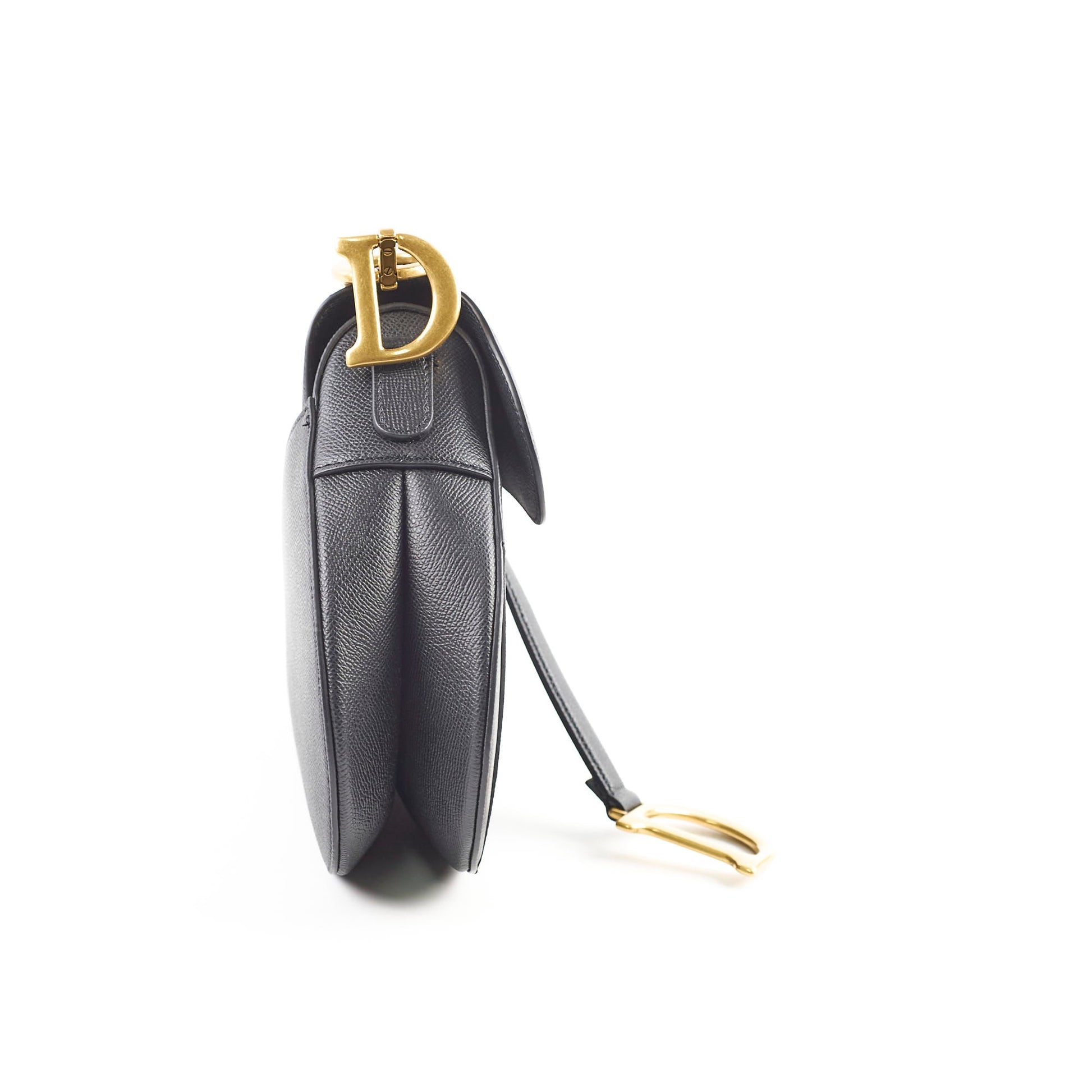 Dior Christian Saddle Crossbody Bag Black