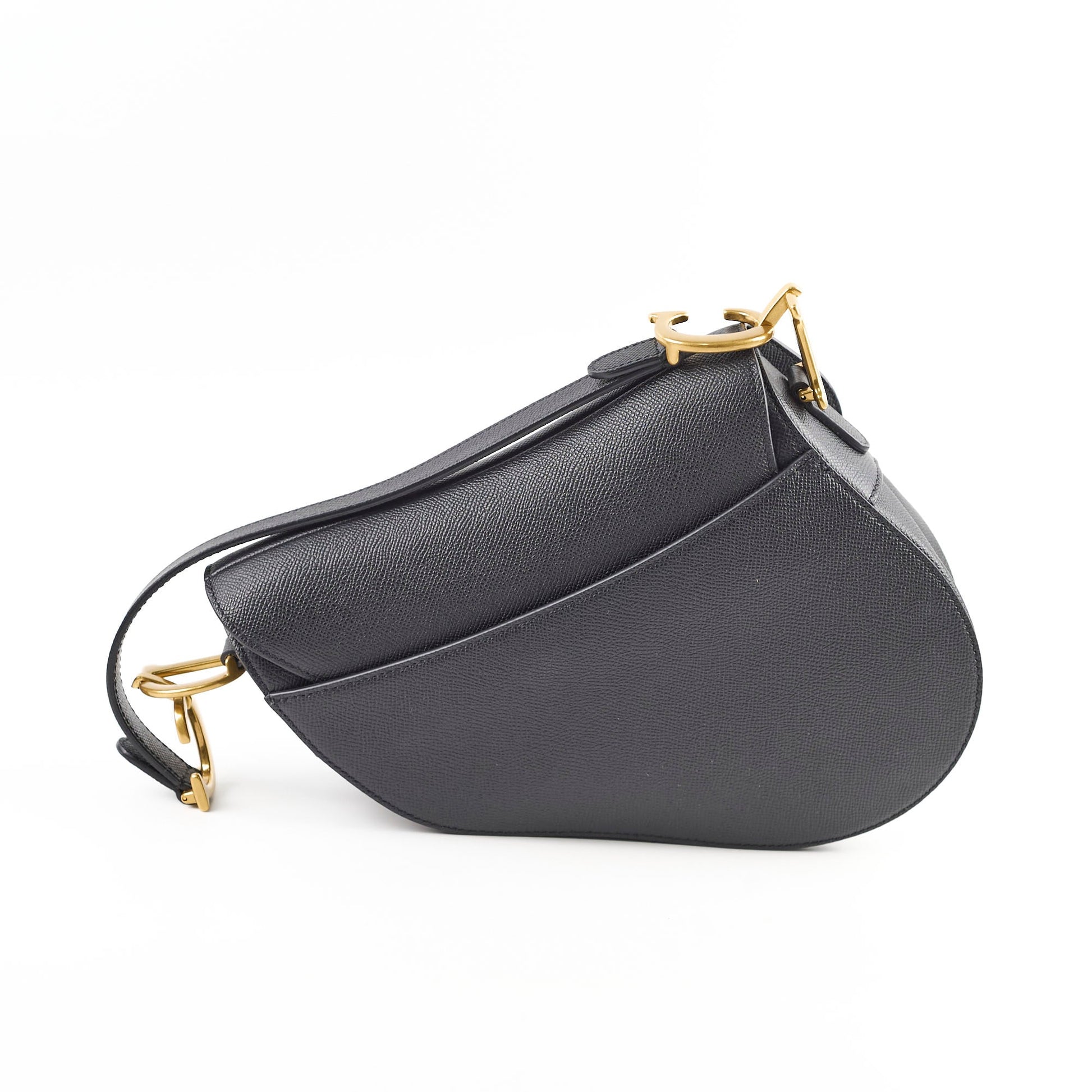 Dior Christian Saddle Crossbody Bag Black