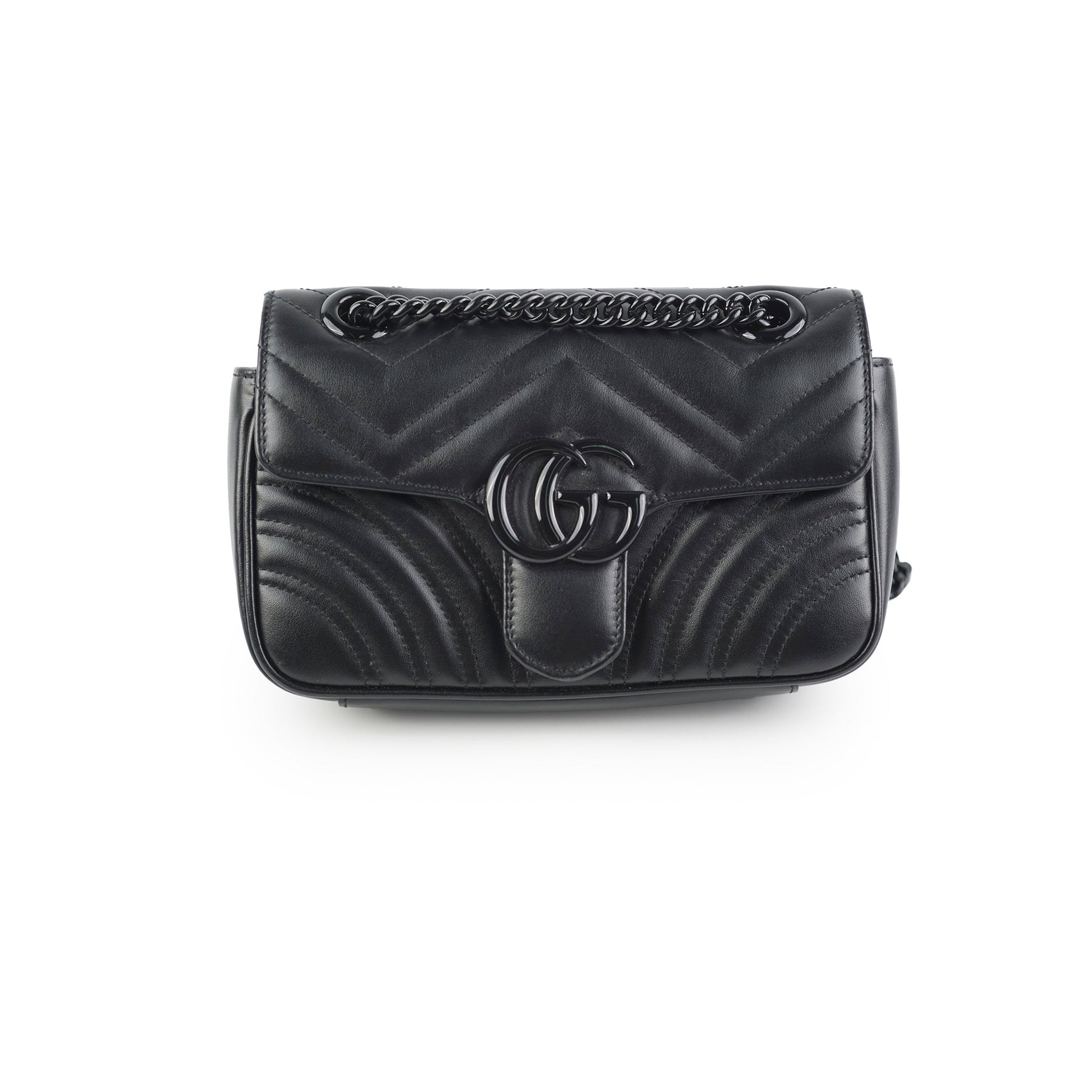 Gucci Marmont Shoulder Bag Black Mini Crossbody Bag