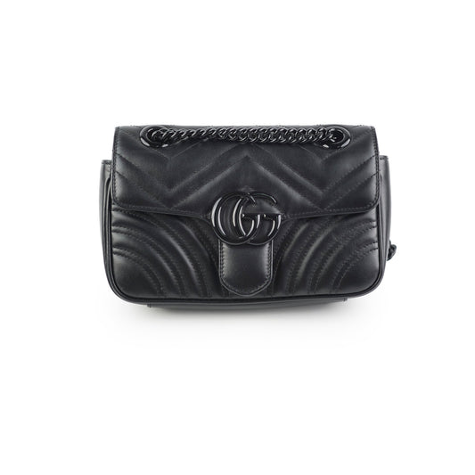Gucci Marmont Shoulder Bag Black Mini Crossbody Bag