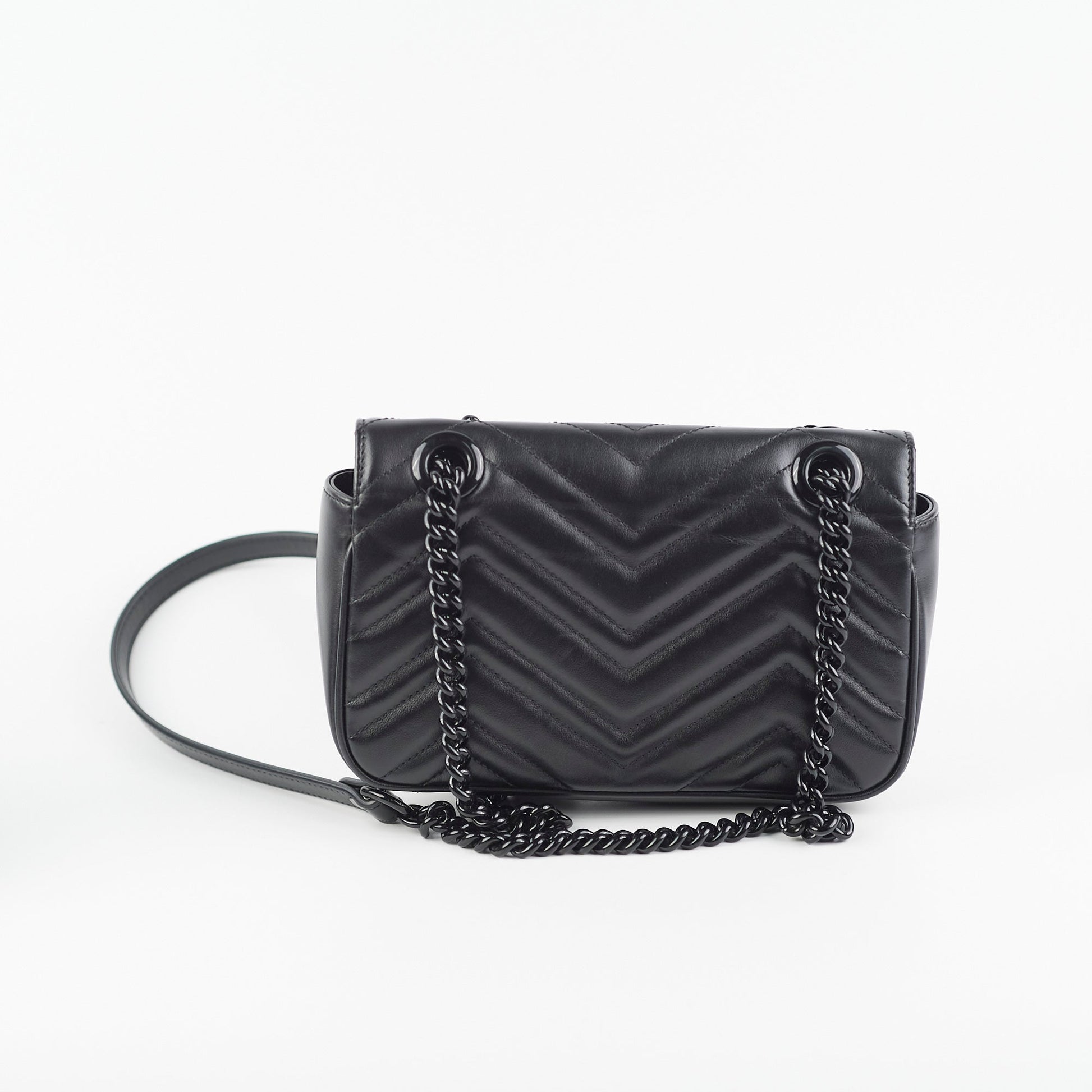 Gucci Marmont Shoulder Bag Black Mini Crossbody Bag