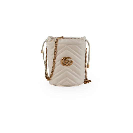 Gucci Marmont Bag Hold Al White Mini Crossbody Bag